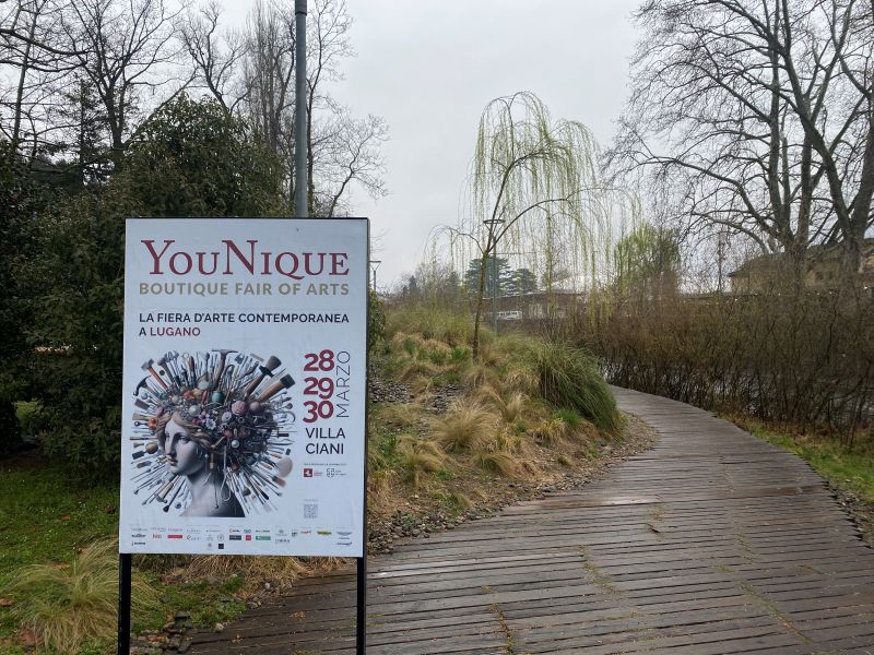 スイス・ルガーノのジュスティ庭園歩道の景色