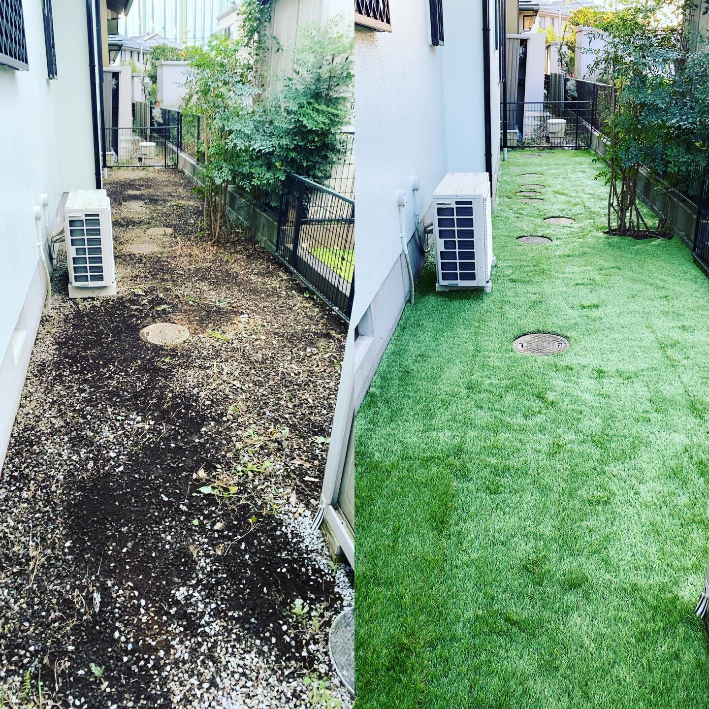 <b>庭の人工芝リフォーム工事</b>