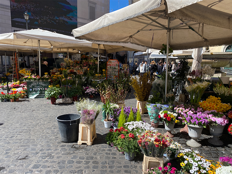 ローマの花市場